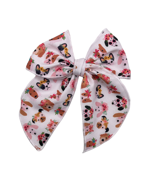 Floral Pups Hand Tied Bows