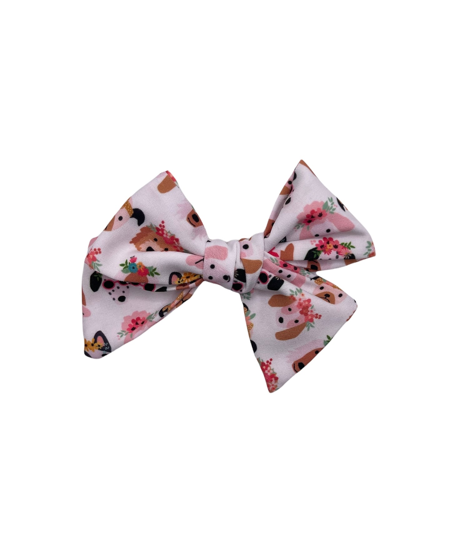 Floral Pups Hand Tied Bows