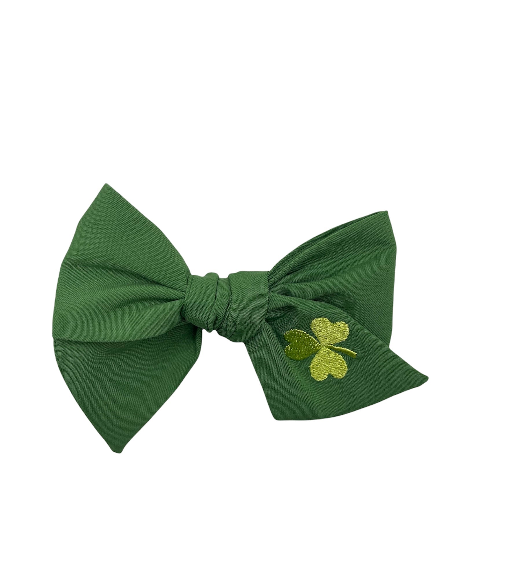 Embroidered Shamrock Claire bow – Tutu head bow co.