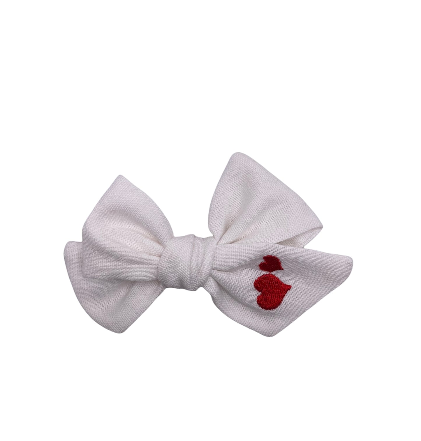 Embroidered Hearts Claire Bow